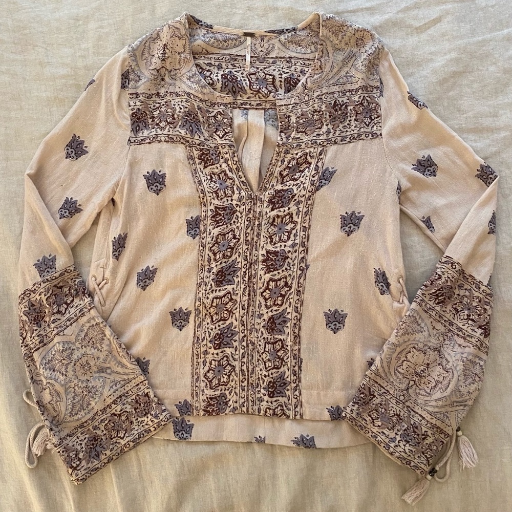 Free People Bell Sleeved Top